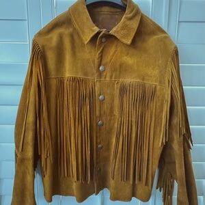 Vintage (70's) Leather Long Fringe Jacket